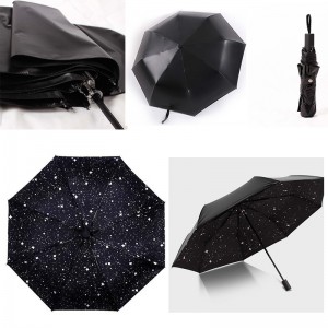 Umbrelă de protecție Uv de 3 ori, tipărită cu un logo personalizat
