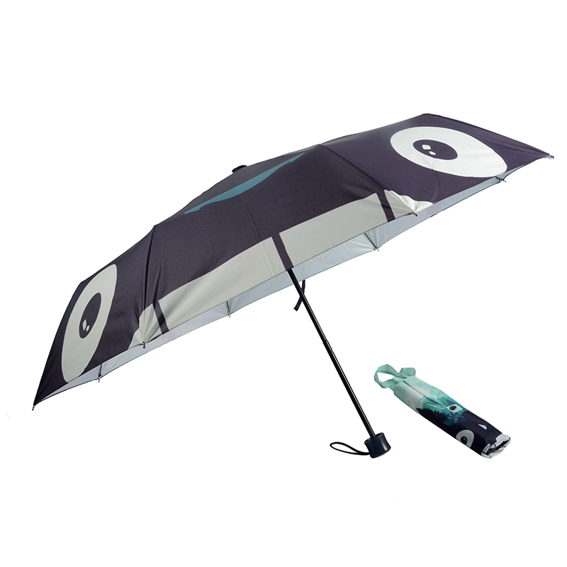 Umbrelă geantă de cumpărături cu imprimare digitală, cu umbrelă deschisă manuală de 3 ori