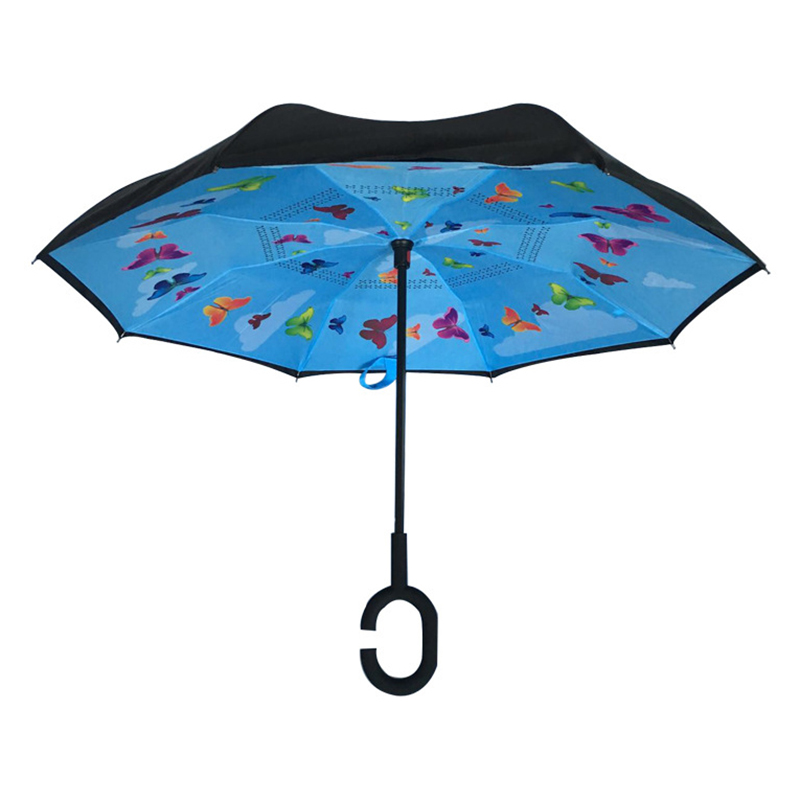 Umbrelă pentru copii de 19 inch cu umbrelă dreaptă cu imprimeu de model