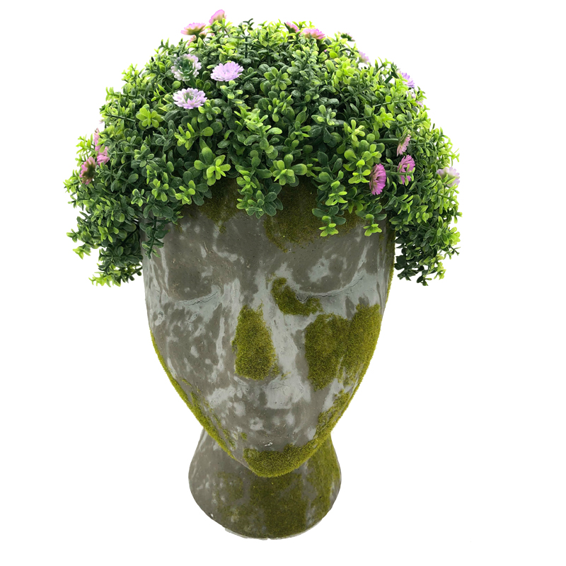 Plantator de față cu cap artificial Acasă Birou de decizie Plantă de cactus suculent