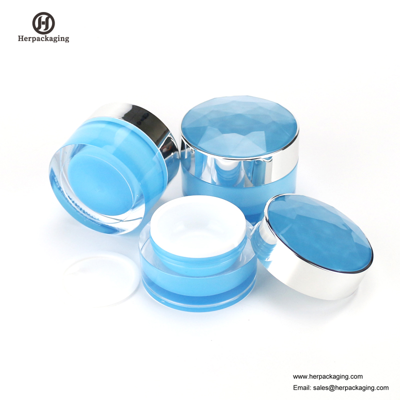 HXL212C Rotund Cosmetic Gol gol Cutie cu perete dublu pentru îngrijirea tenului