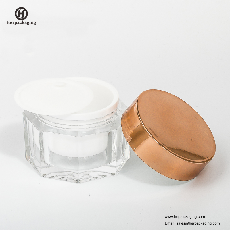 HXL225 lux rotund borcan cosmetice din material plastic acrilic