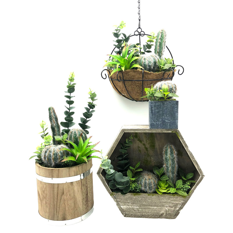 Set de cactus artificial pentru acasă sau birou în ghiveci decorativi, decorațiuni cu suc