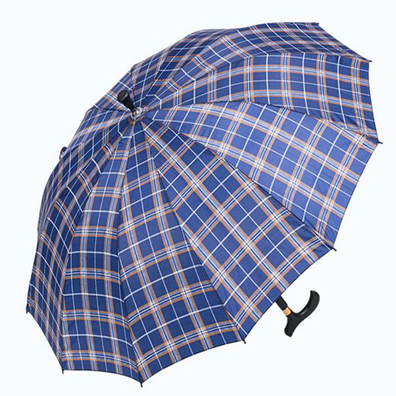 Umbrelă de cârlig de mers de înaltă calitate, cu imprimare cu logo pentru ploaie
