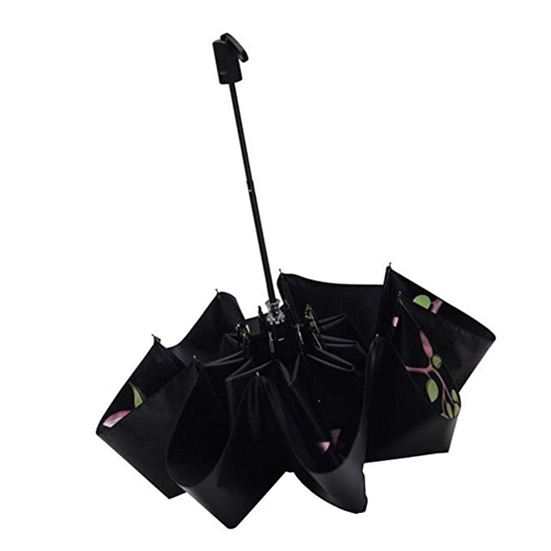 Protecție UV umbrelă floare imprimare personalizată de 3 ori deschis manual