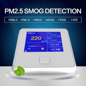 Monitor de calitate a aerului Analizor digital PM2.5 interior pentru interior TVOC HCHO AQI PM10 Tester Analizoare de aer cu baterie reîncărcabilă