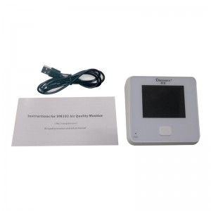Detector de calitate Dienmern DM103 pentru PM2.5 + HCHO + TVOC + AQI + PM1.0 + PM10
