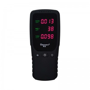 PM2.5 Monitor HCHO TVOC Detector de aer