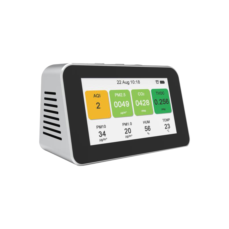 Senzor laser Detector PM2.5 Portabil Detector de aer precis C02 Monitor de calitate a aerului Tester de temperatură Mențineți iluminat Baterie de litiu