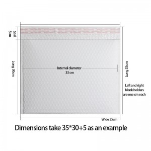 Geantă de poșetă cu bulă de aer albă kraft alb