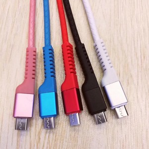 Încărcare rapidă Cablul USB TPE rotund pentru micro USB, tip C, încărcare de fulgere iPhone și sincronizare