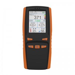 Monitor portabil digital al calității aerului Laser Detector de CO2 PM2.5 Detector de birou Acasă Analizor de gaze auto HCHO AQI Calitatea aerului LCD Tester Mete