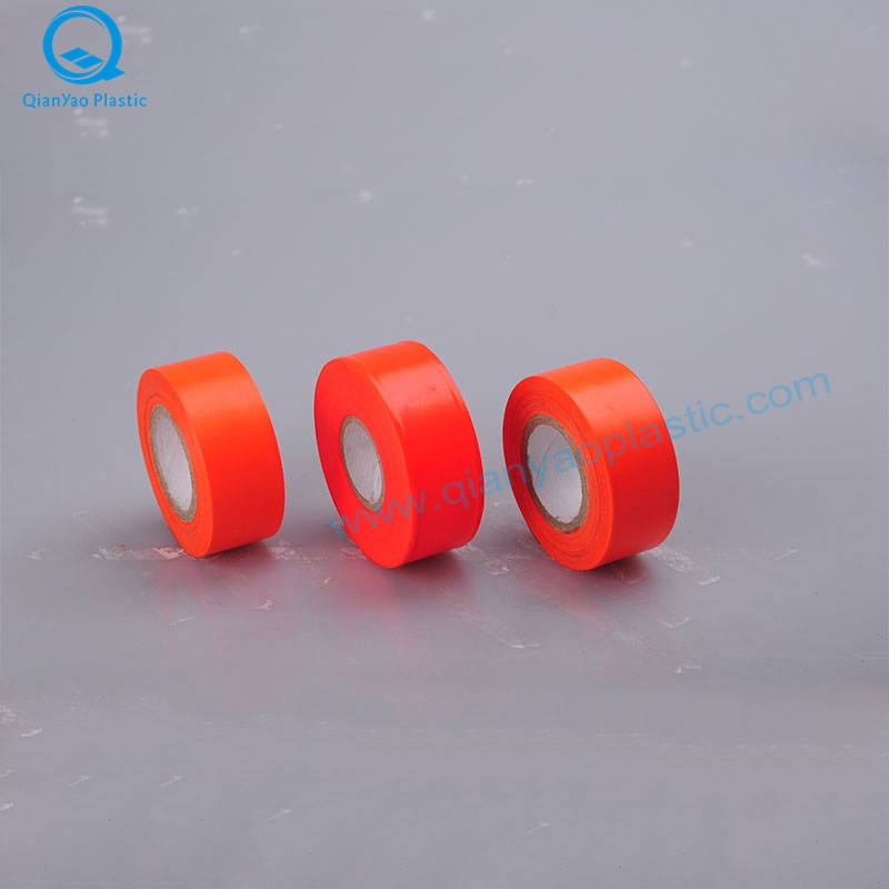 1-3 / 16'X150 '/ 300' Bandă de semnalizare neplăcută de plastic / portocaliu cu Canada Lime / Orange