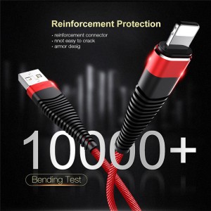 Împletit încărcătură rapidă rotundă din carcasă din aluminiu Flex flexare Cablu de date USB fără tangență pentru micro USB, tip C, încărcare și sincronizare fulger pentru iPhone