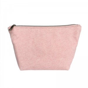 Geantă Cosmetică cu fermoar cu fibră naturală, portabilă durabilă