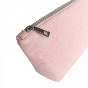 Geantă Cosmetică cu fermoar cu fibră naturală, portabilă durabilă