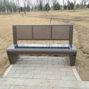 Scaune pentru parcurile publice ale parcului solar cu încărcare wireless
