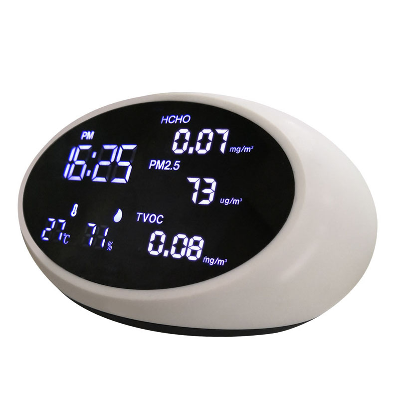 Monitor de calitate a aerului Detector PM2.5 Detector de gaz Analizator senzor HCHO Tester de umiditate Contor de temperatură TVOC
