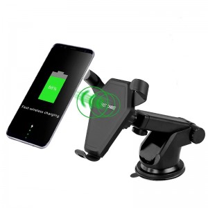 Cel mai nou design 2019 Încărcarea rapidă a mașinii Încărcătorul de telefon fără fir pentru mașină, cu inducție gravitațională, adaptabil cu toate dispozitivele QI