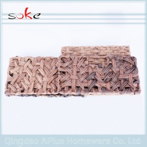 coșul de depozitare pentru tricotat cu ratan stivuitor