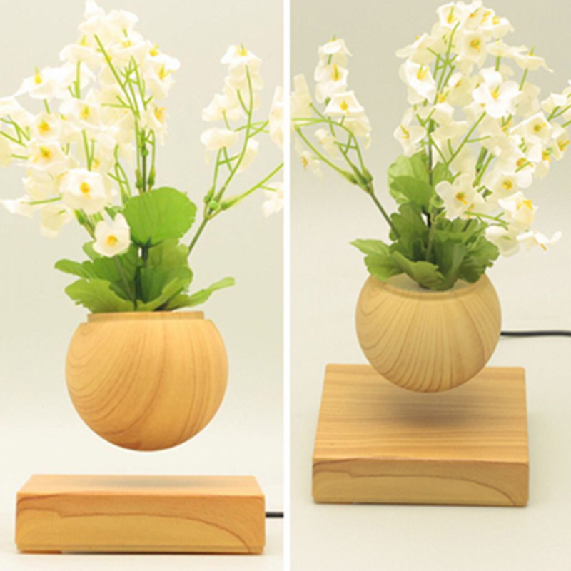 bază de lemn pătrată magnetică cu levitație plutitoare de plante de flori de bonsai flori PA-0707