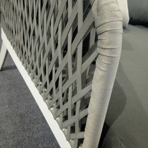 Set dublu de scaune pentru mobilier Lungă Rattan