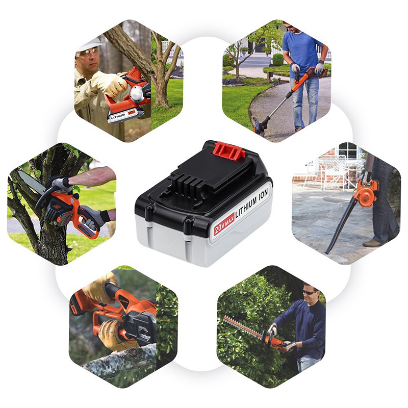 Baterii de înlocuire Li-ion 20V 4000mAh pentru Black u0026 Decker LB20, LBX20, LBX4020, LB2X4020 Instrumente fără fir