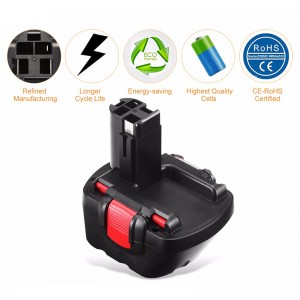 Baterie reîncărcabilă Ni-Mh 14.4V 2000mAh de bună calitate pentru Bosch BAT038
