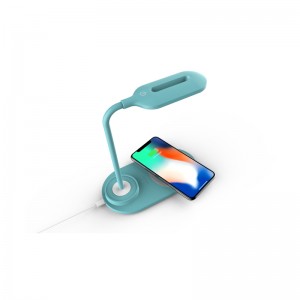 Încărcător wireless multifuncțional QI 10W rapid 2in1 cu lampă KPS-9002