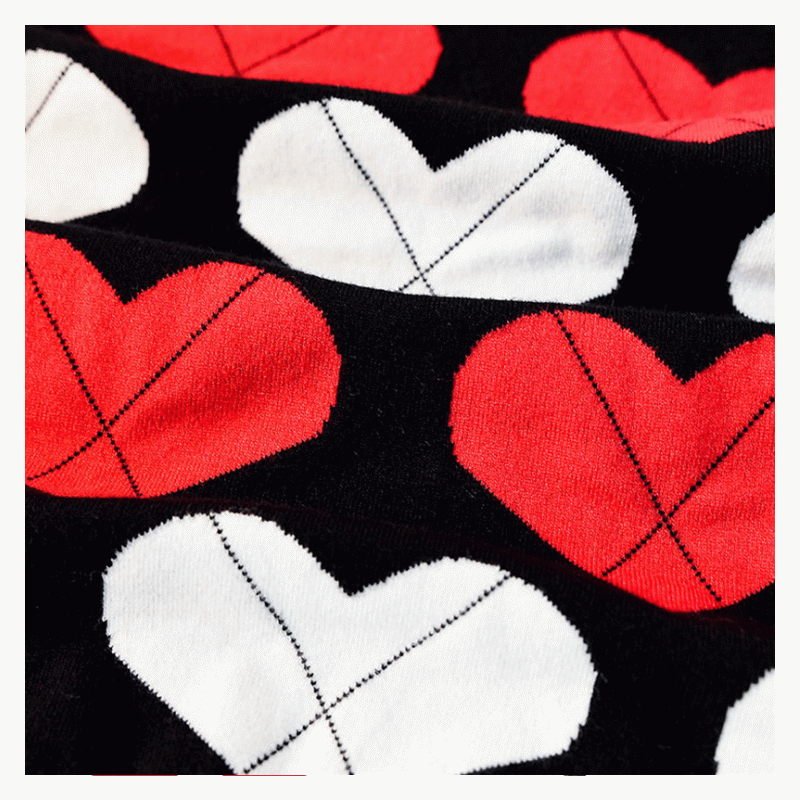 Pulover pentru femei Jacquard Hearts, personalizate, tricotate