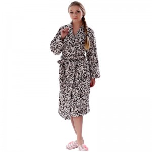 Robe de leopard pentru adulți Femei pijamale imprimate