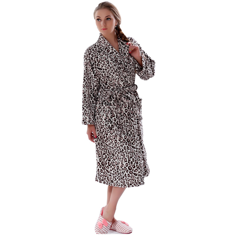 Robe de leopard pentru adulți Femei pijamale imprimate