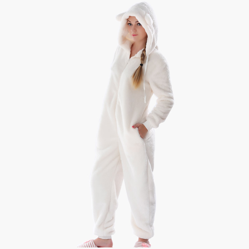 Femeile Adulte Onajie Pijamale Hooded cu urechi de animale