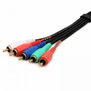 Cabluri audio audio video componente cu 5-RCA masculi pentru 5RCA RGB pentru HDTV - RCA placat cu aur la RCA