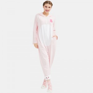 Set de pijamale din broderie din bumbac onesie pentru femei