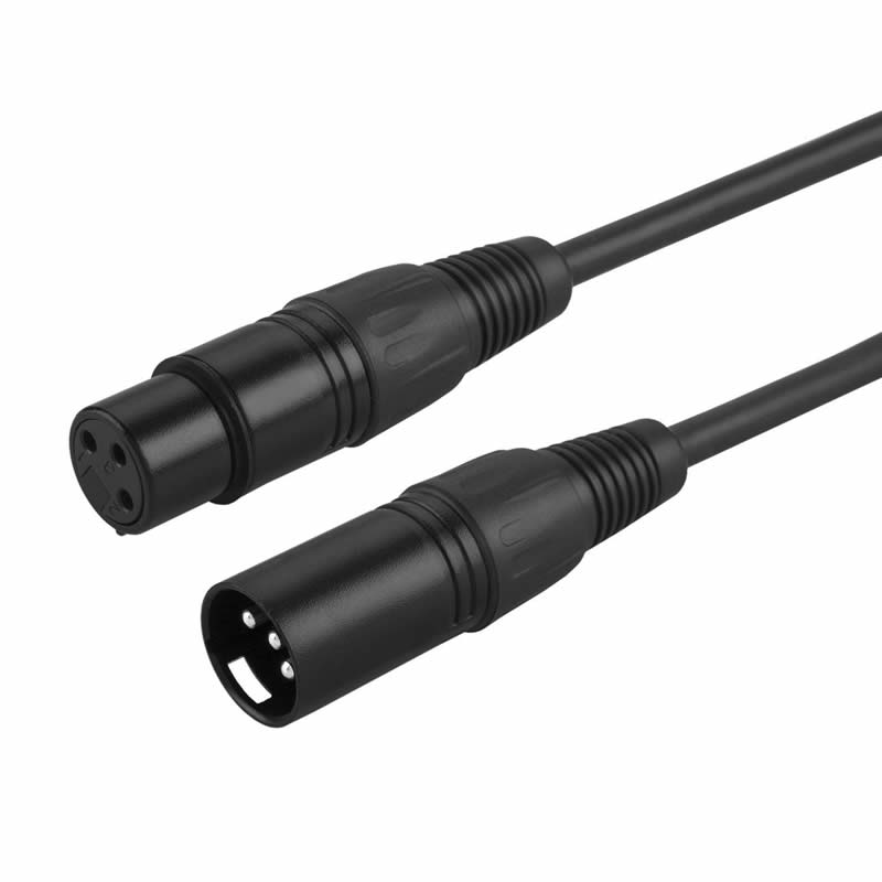 XLR Masculin XLR Femei Echilibrat 3 Cabluri Mic PIN, Negru