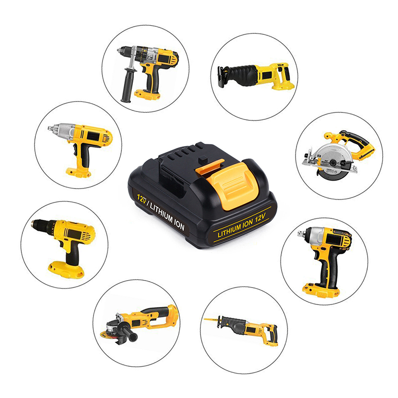 Pachet cu baterie de foraj fără fir Li-ion 1500mAh 12V pentru Dewalt DCB120, DCB121