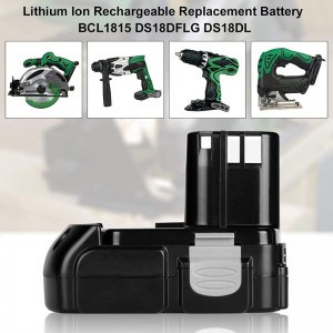 Li-ion 18V 2000mAh Baterii electrice de înlocuire pentru Hitach BCL1815, BCL1820