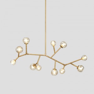 Personalitate simplă Sticlă Fierbere Cameră sufragerie Hotel Candelabru Km2149