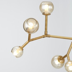 Personalitate simplă Sticlă Fierbere Cameră sufragerie Hotel Candelabru Km2149