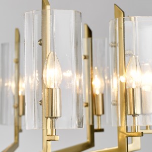 Candelabru modern de nordic din sticlă metalică de lux Km2132