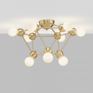 Nou sticlă Artă simplă Metal Metal Personalitate Candelabru de modă Km2134