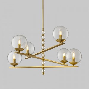 Design modern de artă Living Room Candelabru cu bile din sticlă de modă Km2131