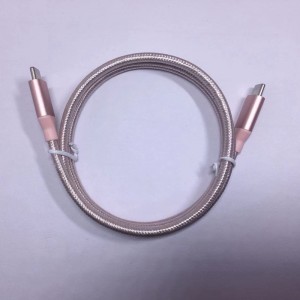 Cablu de date brodat nylon tip C pentru tip C