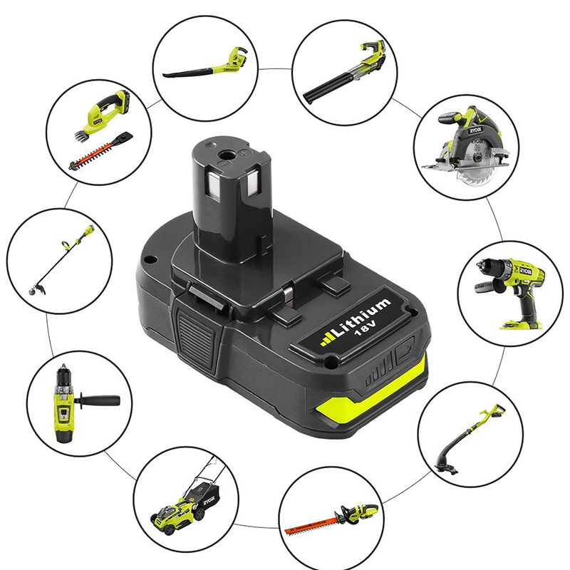 Pentru Ryobi P102, P103, P104 Baterii de înlocuire a ionilor Li-18V 2000mAh 18V