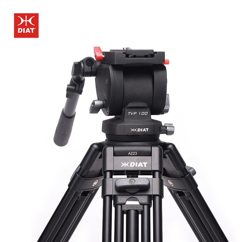 DIAT A223TVP100 Trepied cu cap hidraulic tridimensional Trepied cu cameră stabilă stabilă Stand de fotografiere video