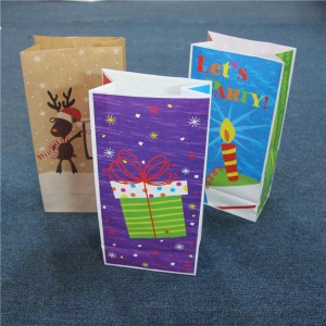 Design de imprimare Geantă de hârtie Genti mici de cadouri Material Kraft pentru ambalaj