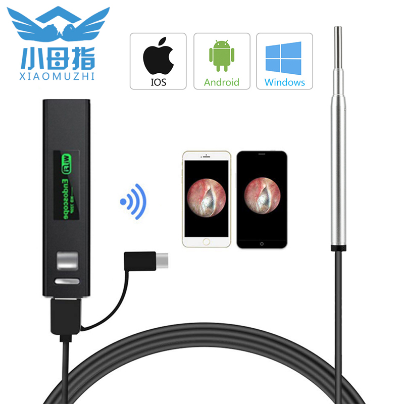 Endoscop cu lingura de urechi 3 in1 Wifi