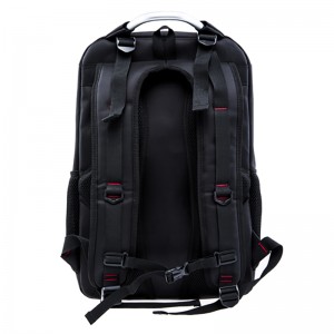 17SA-6599F Buzunare mari de mulitiple Mâner de metal de calitate superioară nylon oxford 15,6 inchi rezistent la apă rucsac pentru laptop