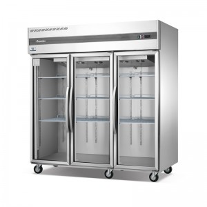 Frigider de vitrina de lux din oțel inoxidabil complet